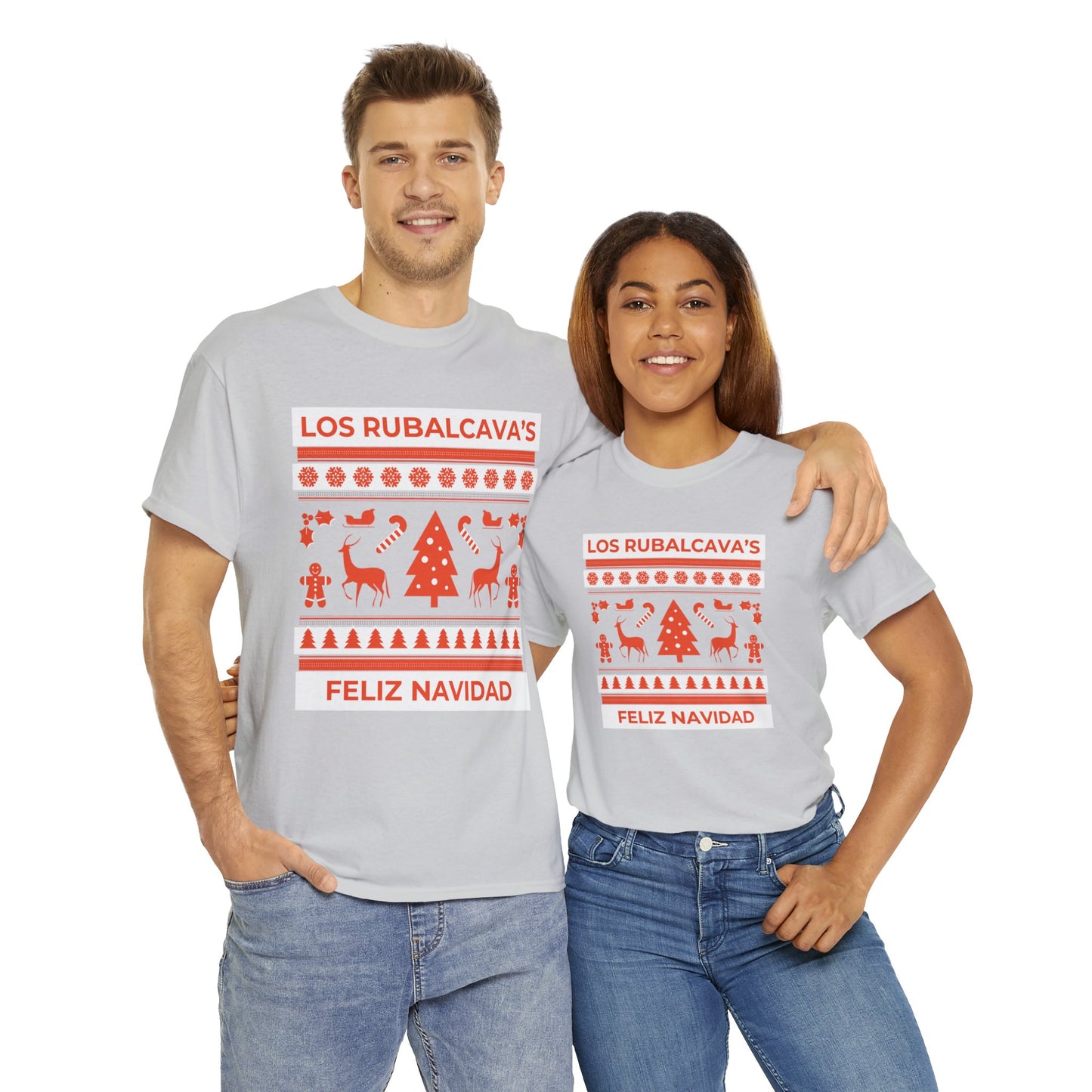 Personalized Family Christmas Unisex Heavy Cotton Tee