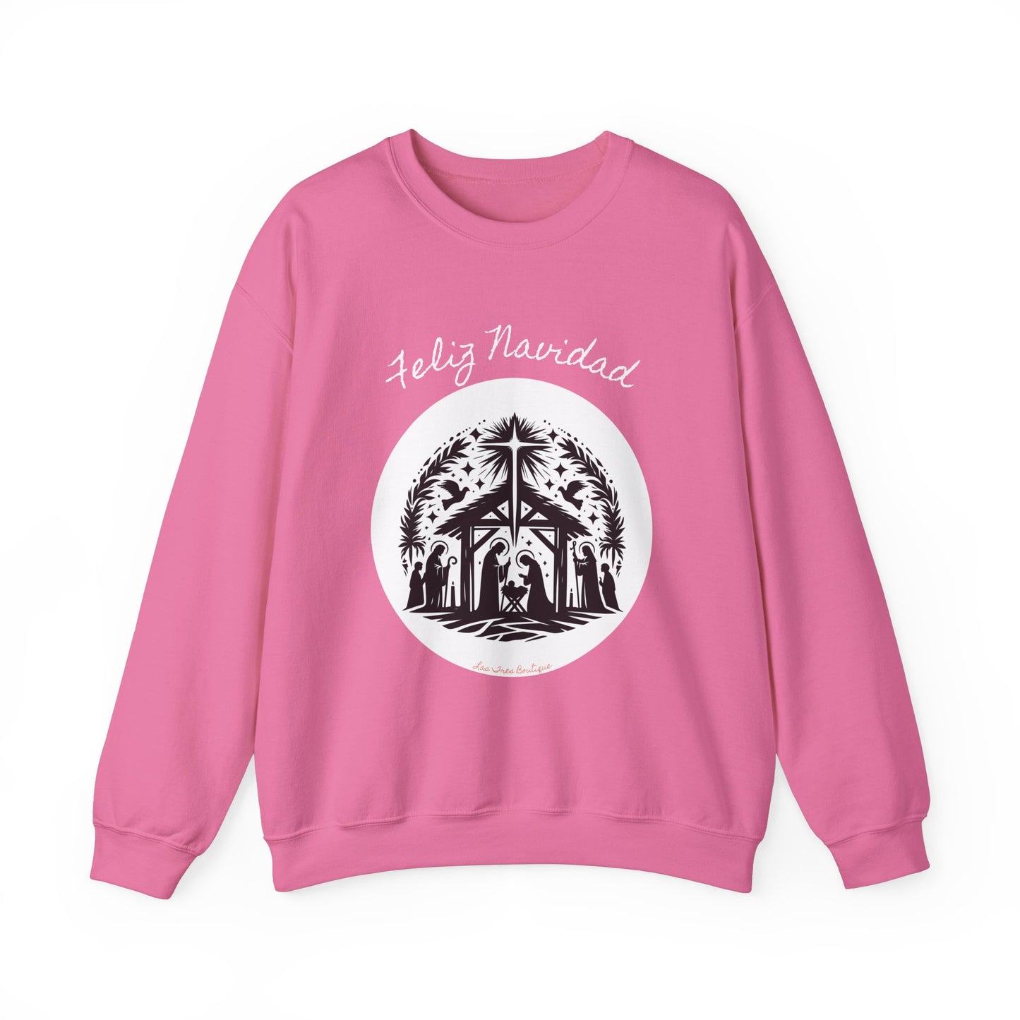 "'Feliz Navidad' escena de Nacimiento" Unisex Heavy Blend™ Crewneck Sweatshirt