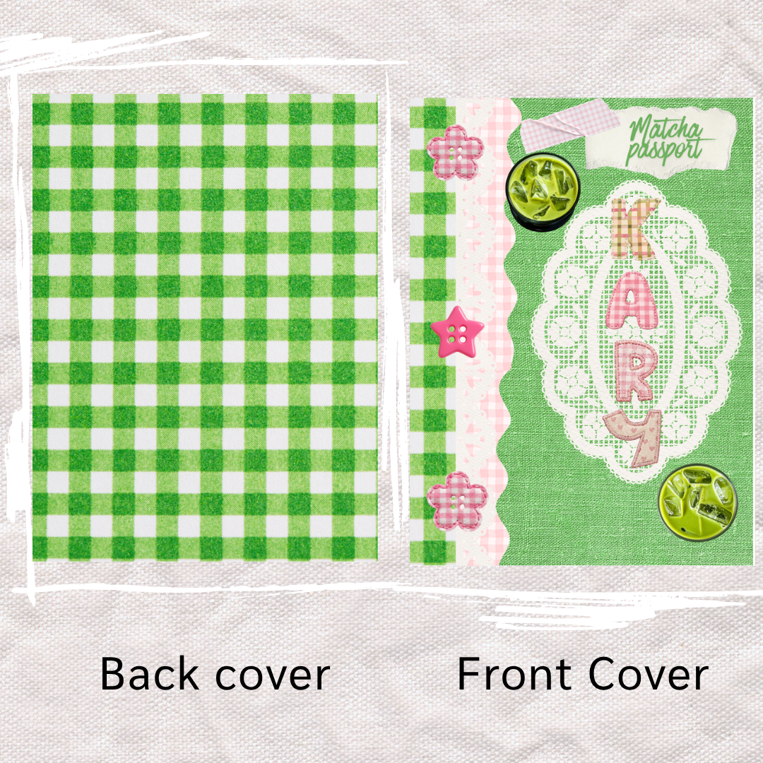 Green Plaid Matcha Passport - Pre-Order