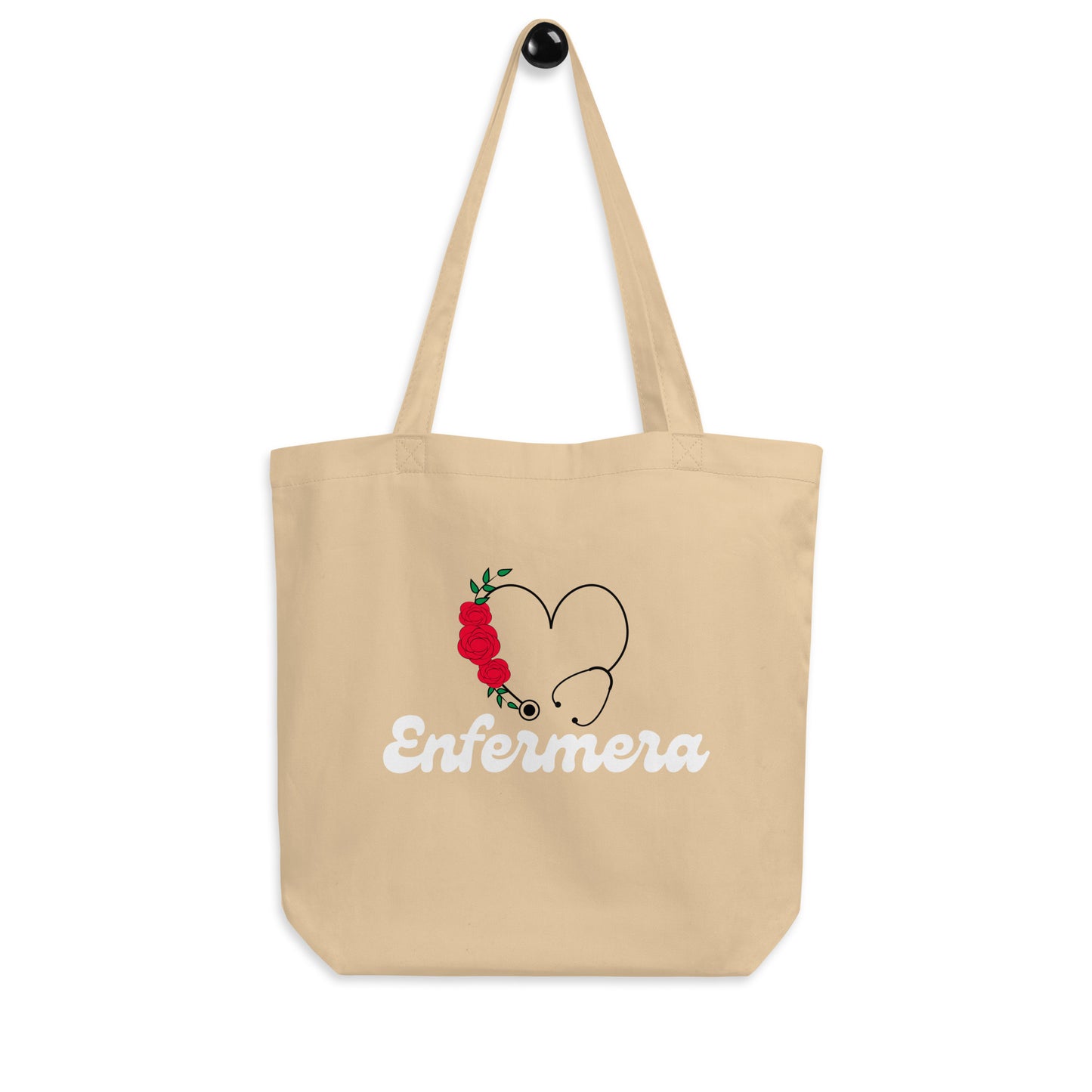 Enfermera Floriada Rosa Eco Tote Bag