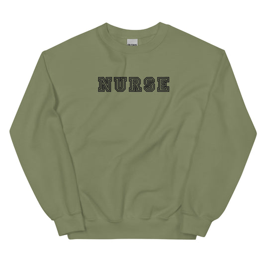 "Nurse" Athletic Embroidered Unisex Sweatshirt