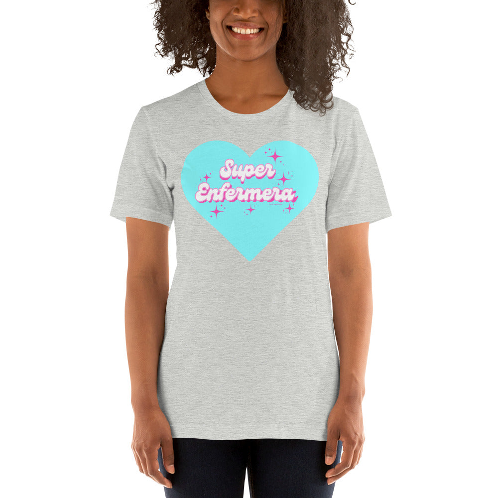 Super Enfermera Ligh Blue Heart Unisex t-shirt