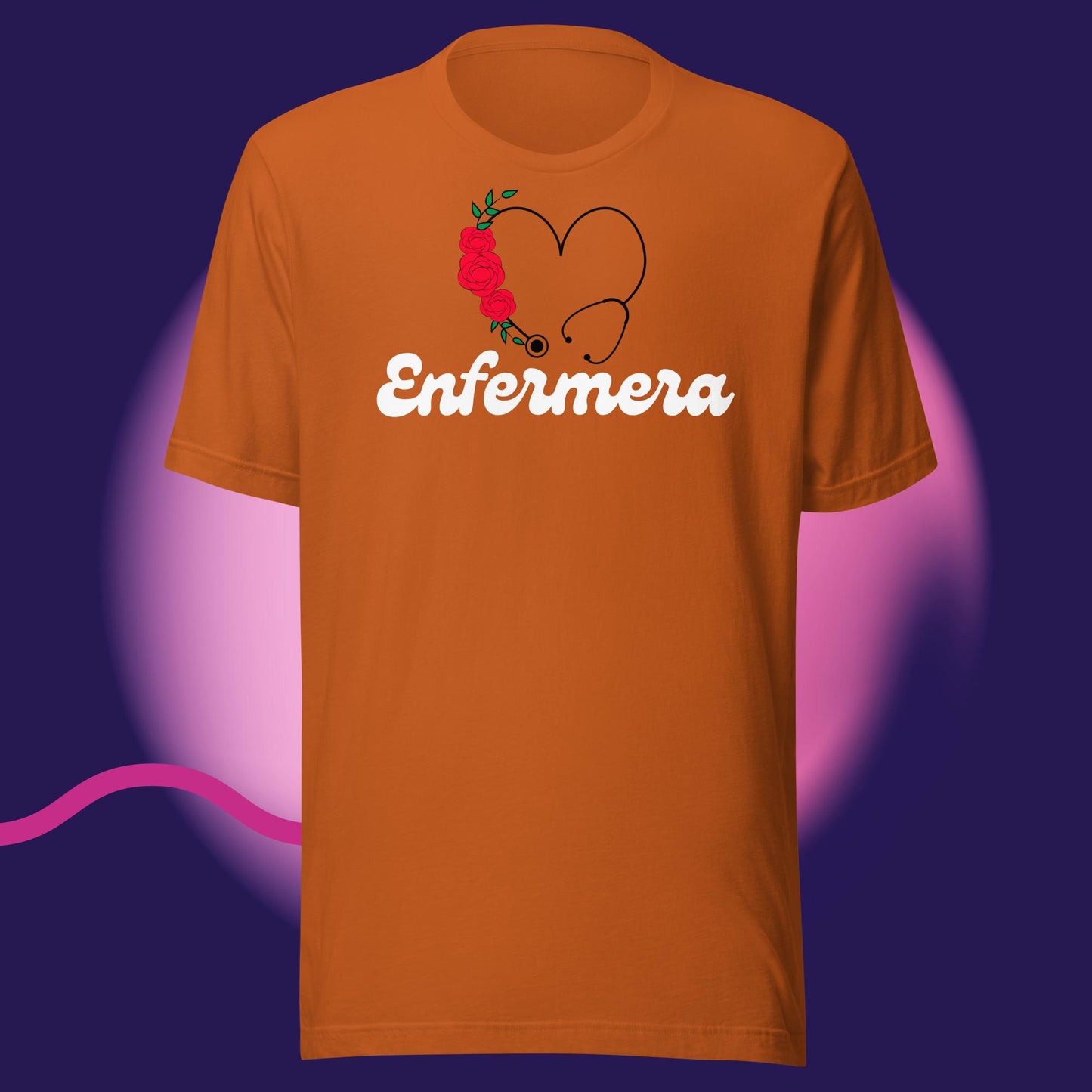 "Enfermera Floriada" Stethescope with Flowers~Unisex t-shirt