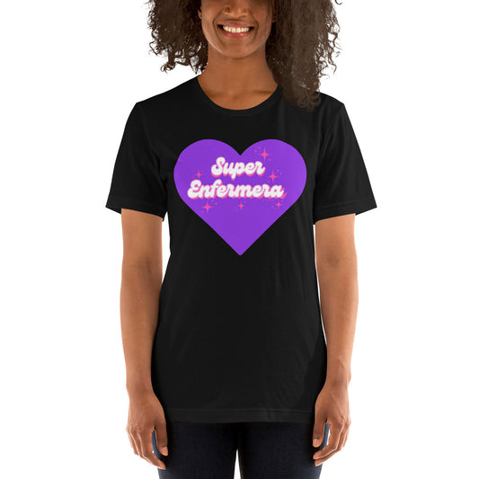 Super Enfermera Purple Heart Unisex t-shirt