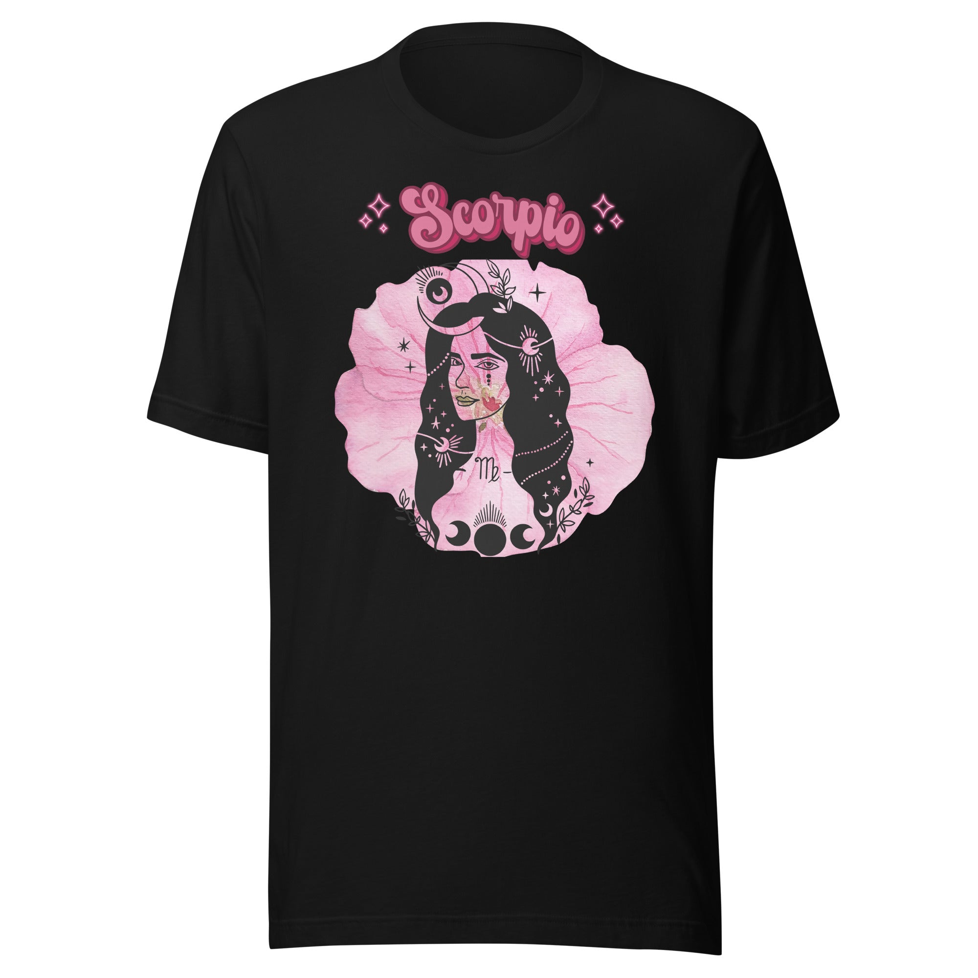 Camiseta mujer Escorpio Diosa Nacimiento Flor Geranio Rosa