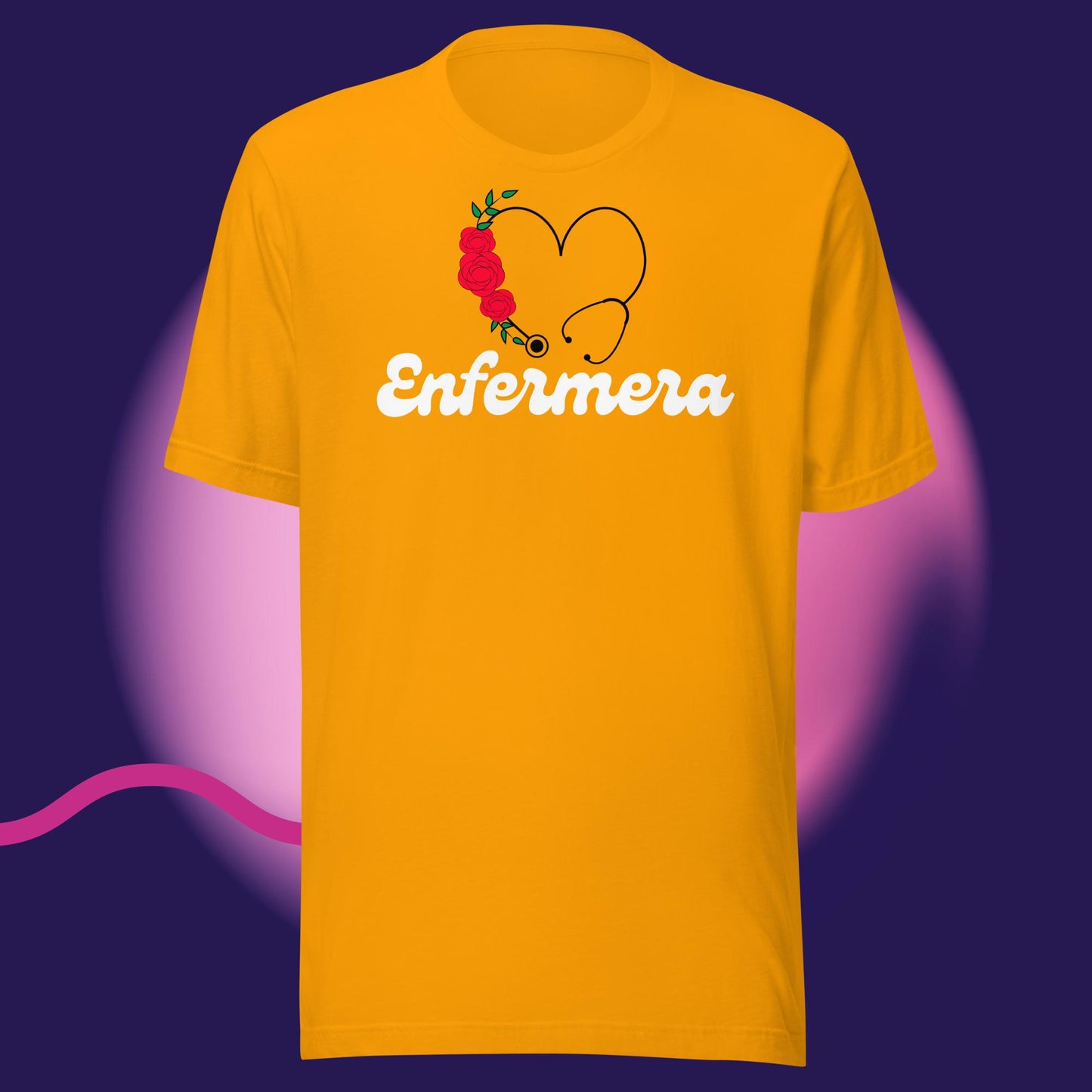 "Enfermera Floriada" Stethescope with Flowers~Unisex t-shirt