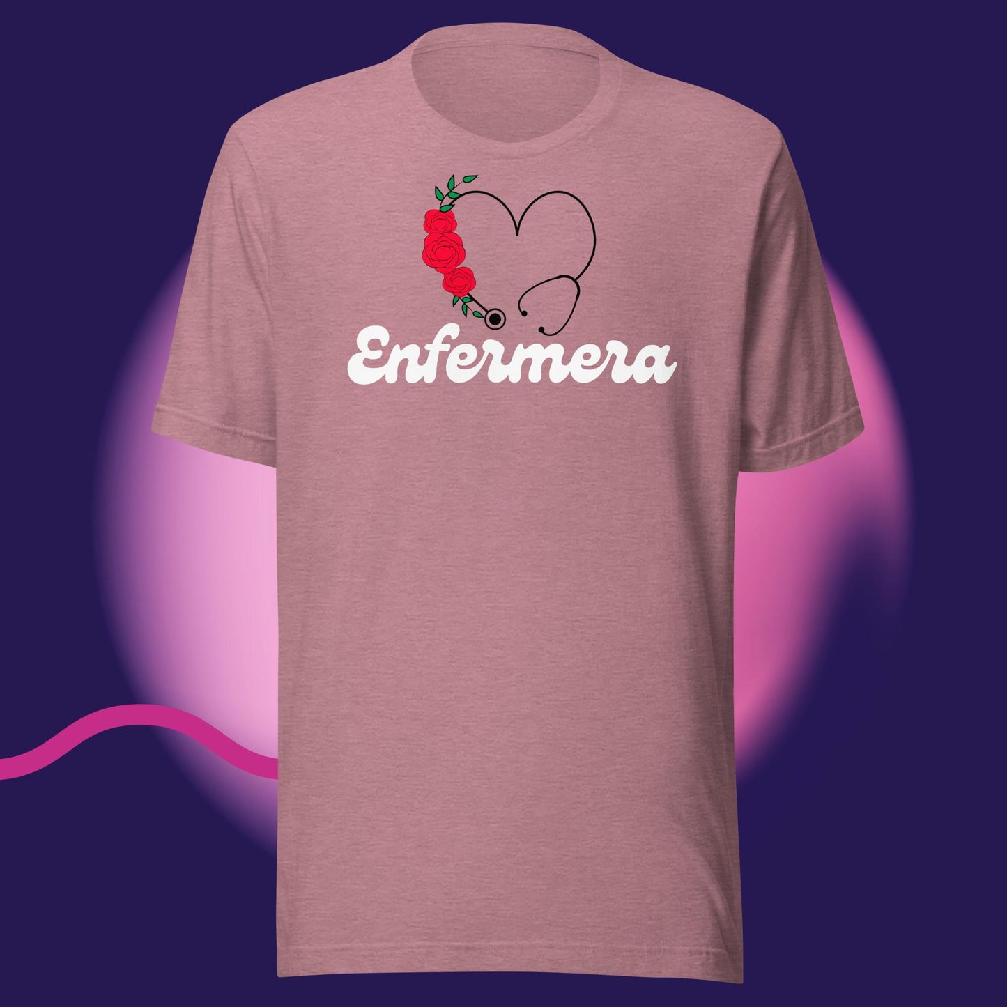 "Enfermera Floriada" Stethescope with Flowers~Unisex t-shirt