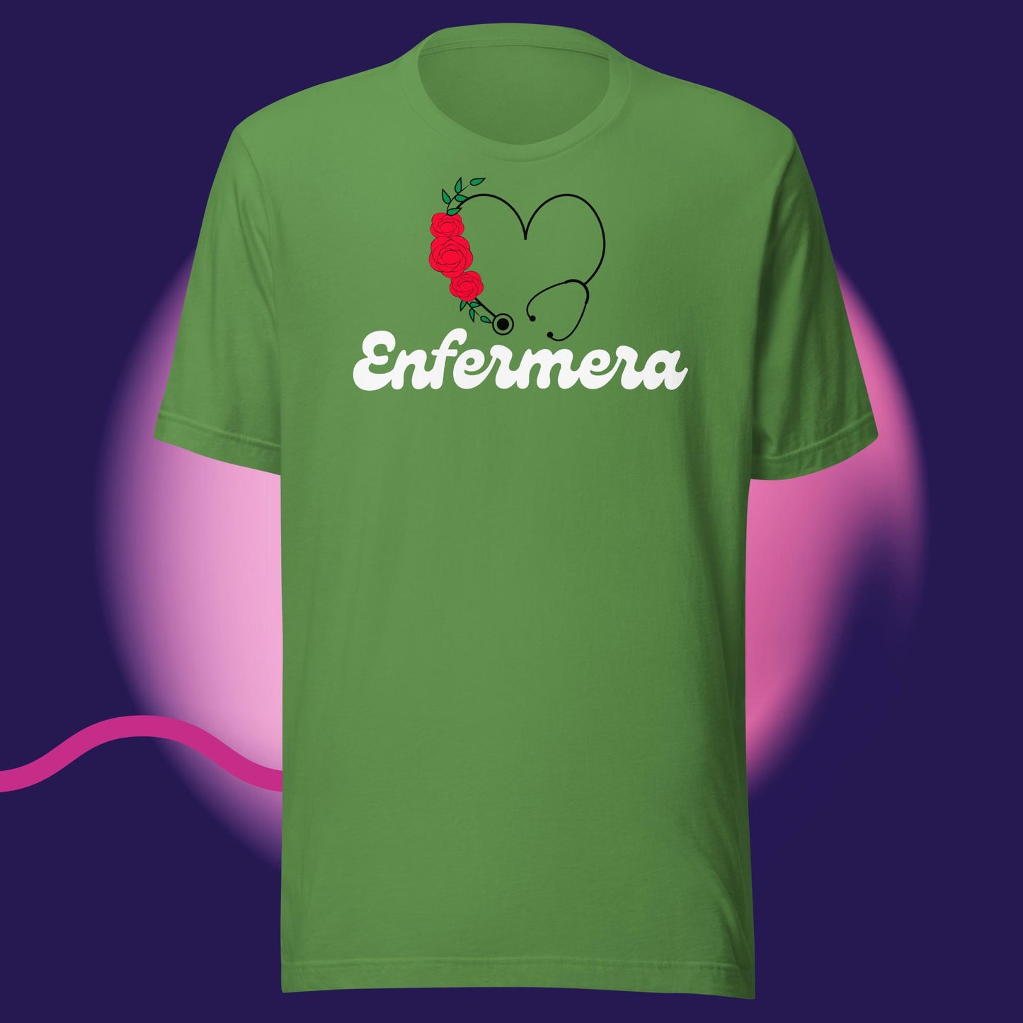 "Enfermera Floriada" Stethescope with Flowers~Unisex t-shirt