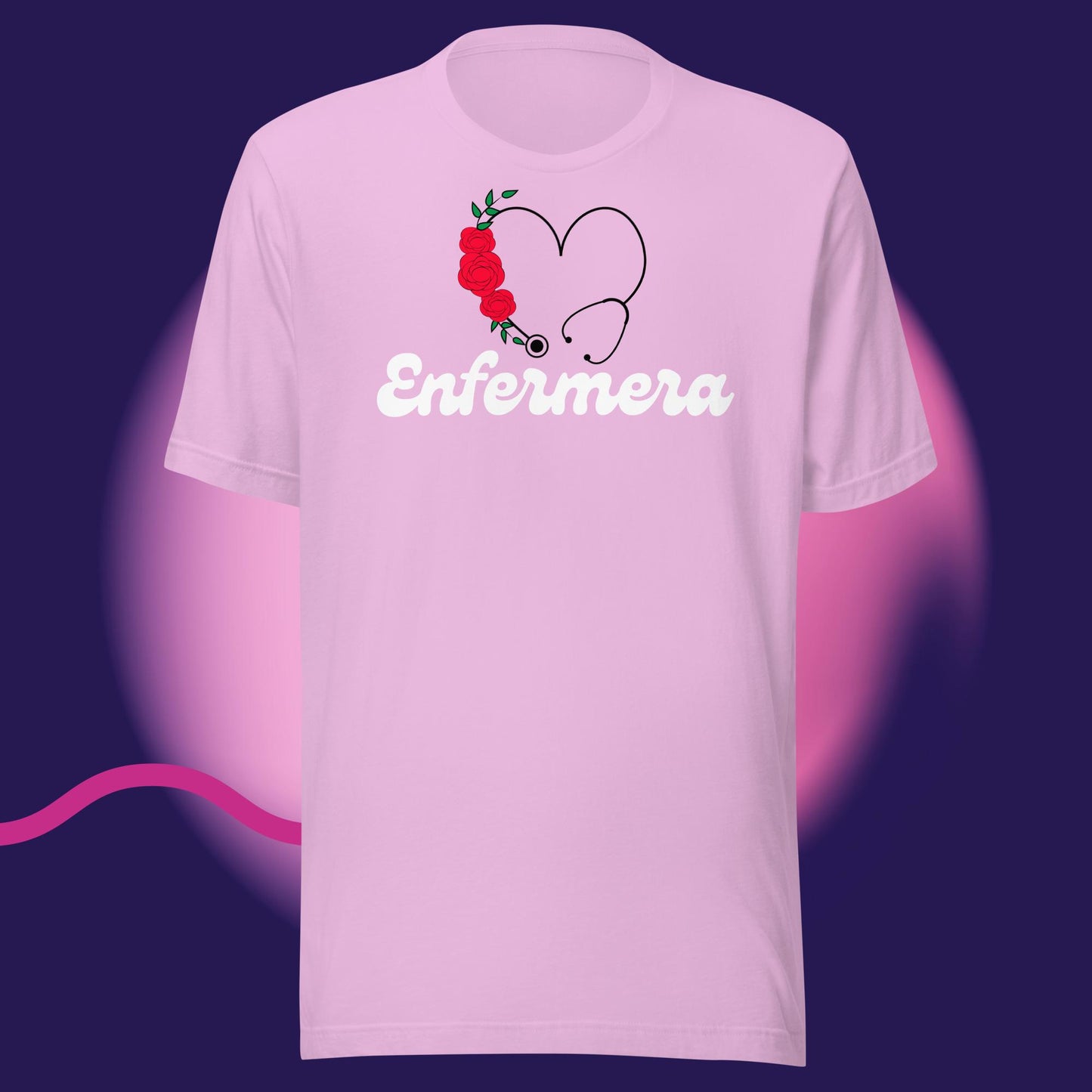 "Enfermera Floriada" Stethescope with Flowers~Unisex t-shirt