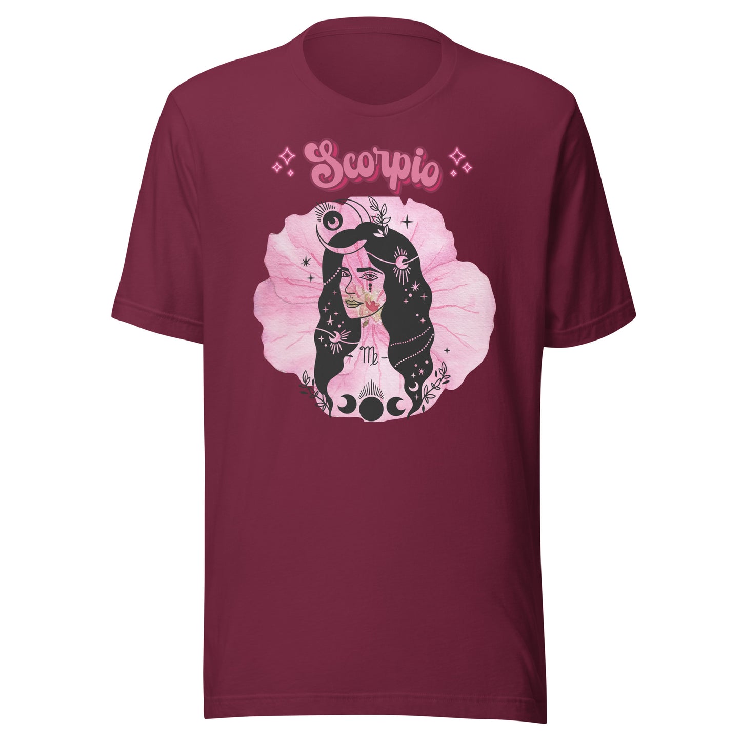 Scorpio Goddess Birth Flower Pink Geranium women's t-shirt