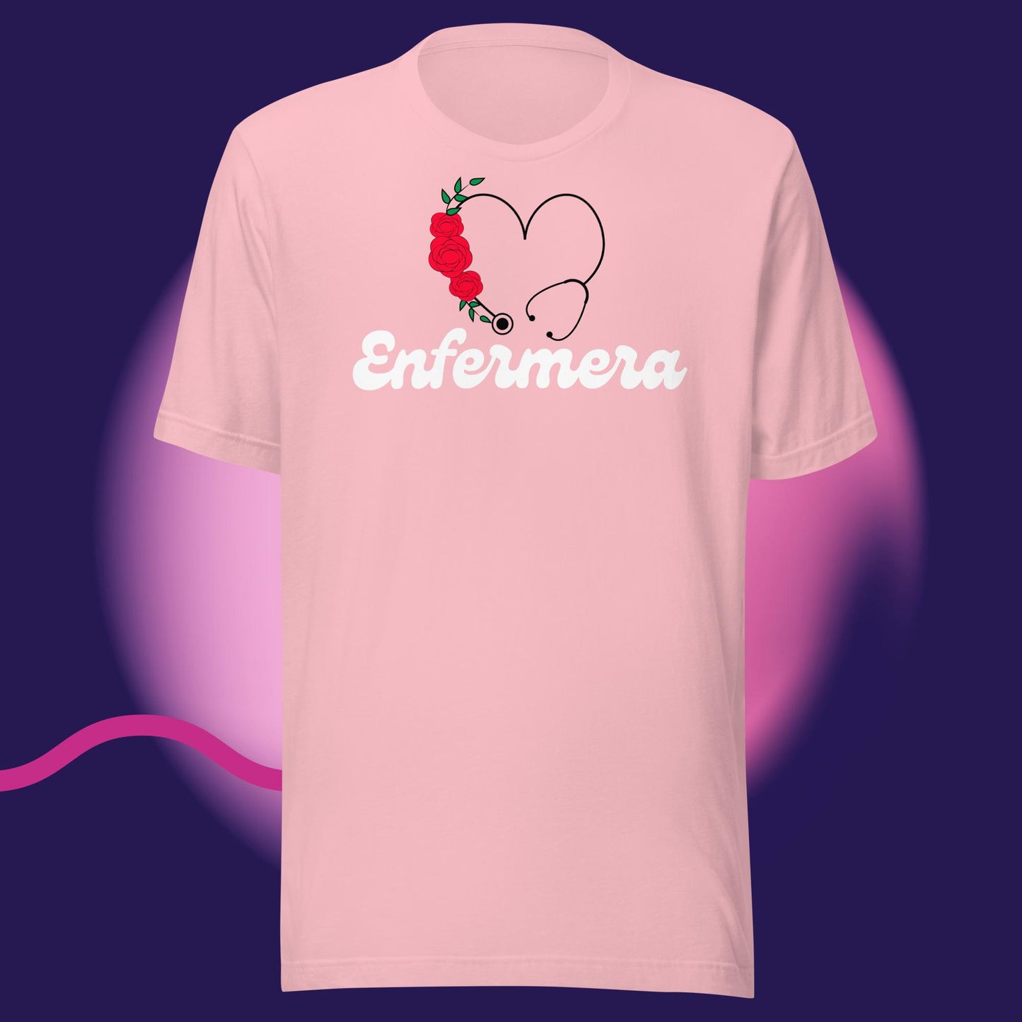 "Enfermera Floriada" Stethescope with Flowers~Unisex t-shirt