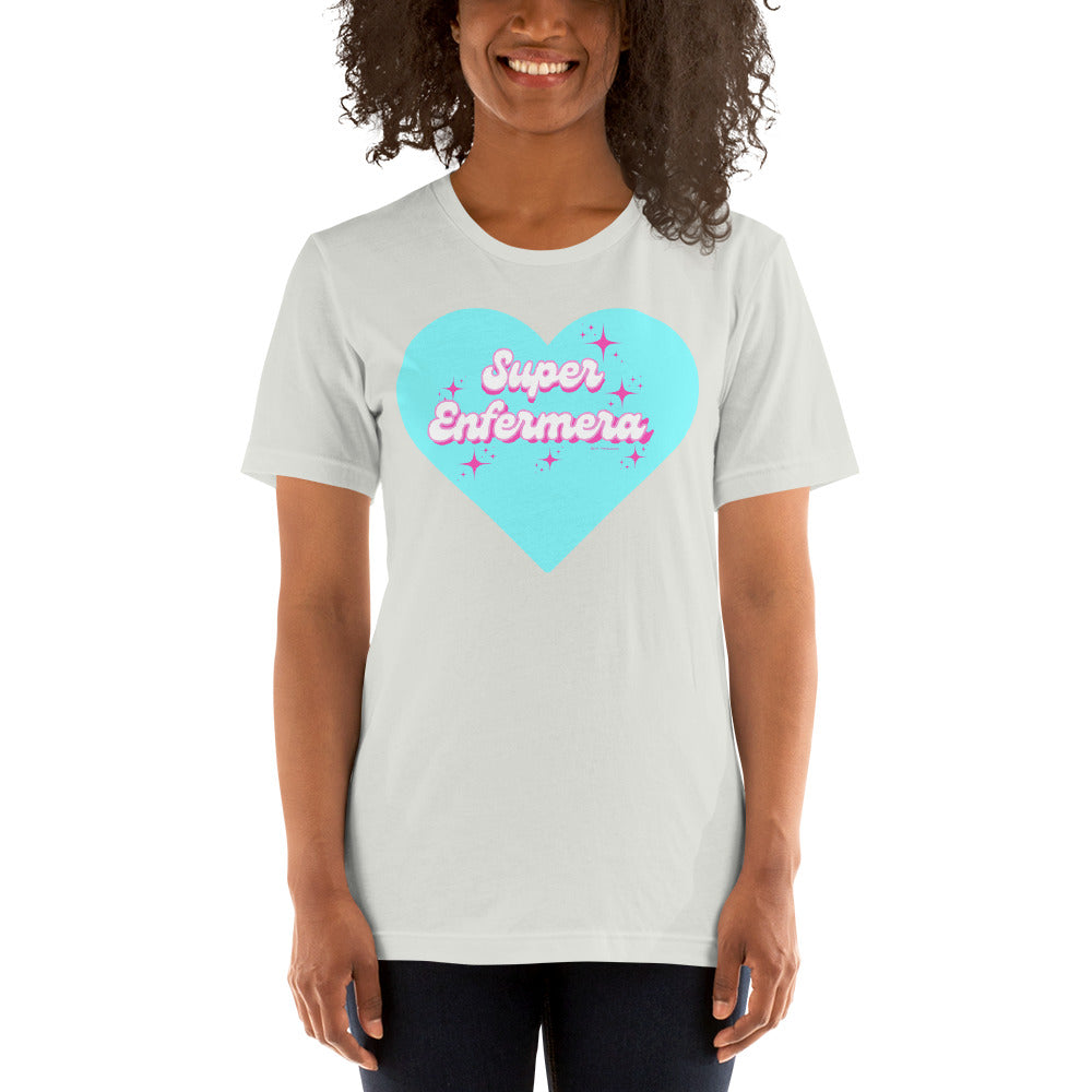 Super Enfermera Ligh Blue Heart Unisex t-shirt