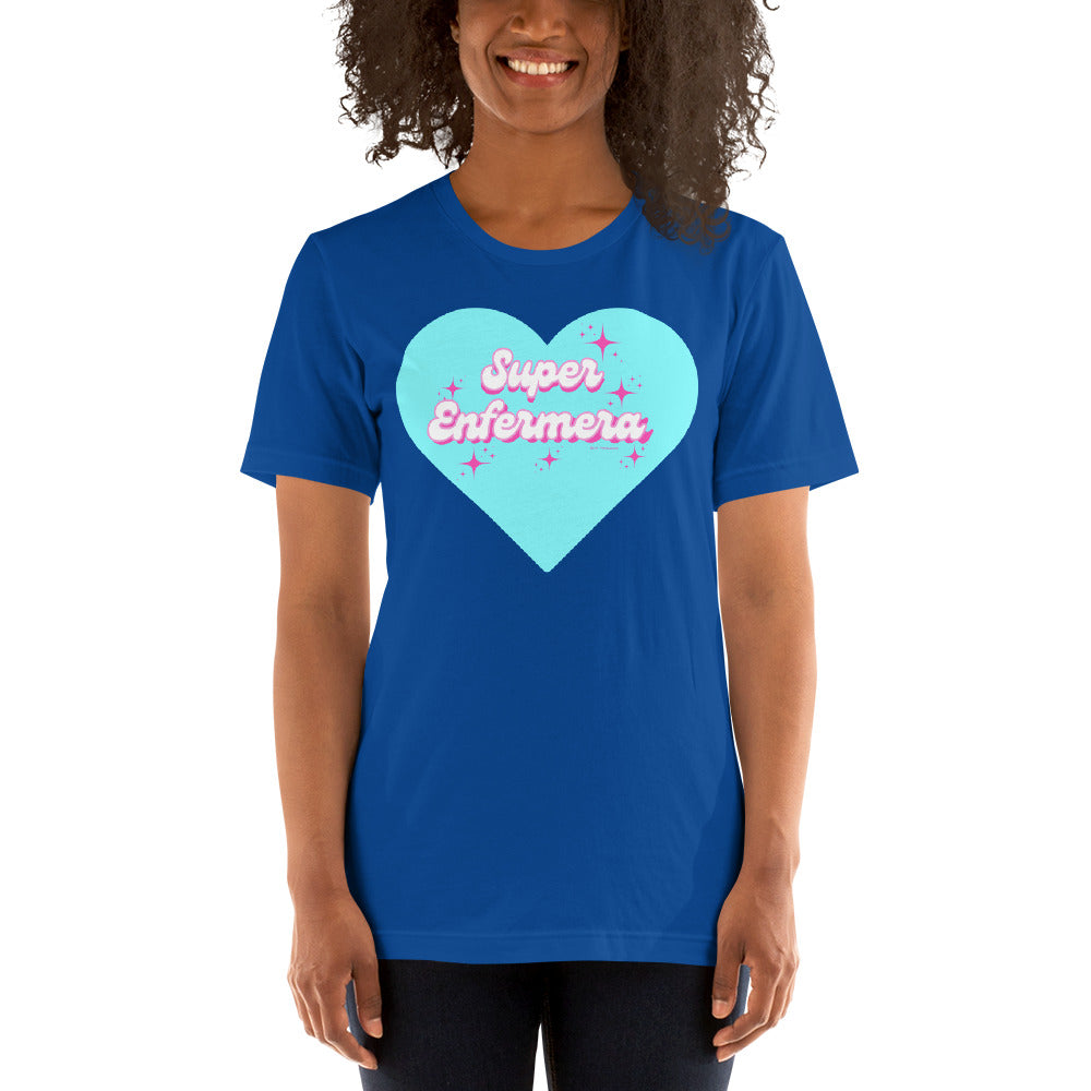 Super Enfermera Ligh Blue Heart Unisex t-shirt