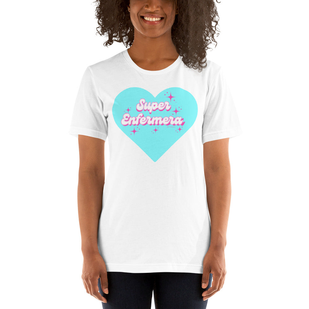 Super Enfermera Ligh Blue Heart Unisex t-shirt