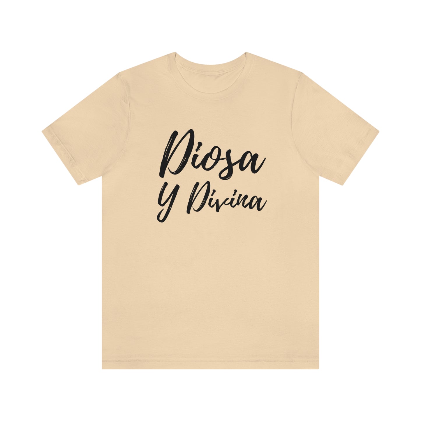 Diosa y Divina, Black print, Unisex Jersey Short Sleeve Tee