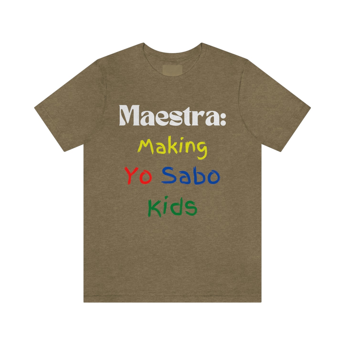 "Maestra: Making Yo Sabo" Kids Unisex Jersey Short Sleeve Tee