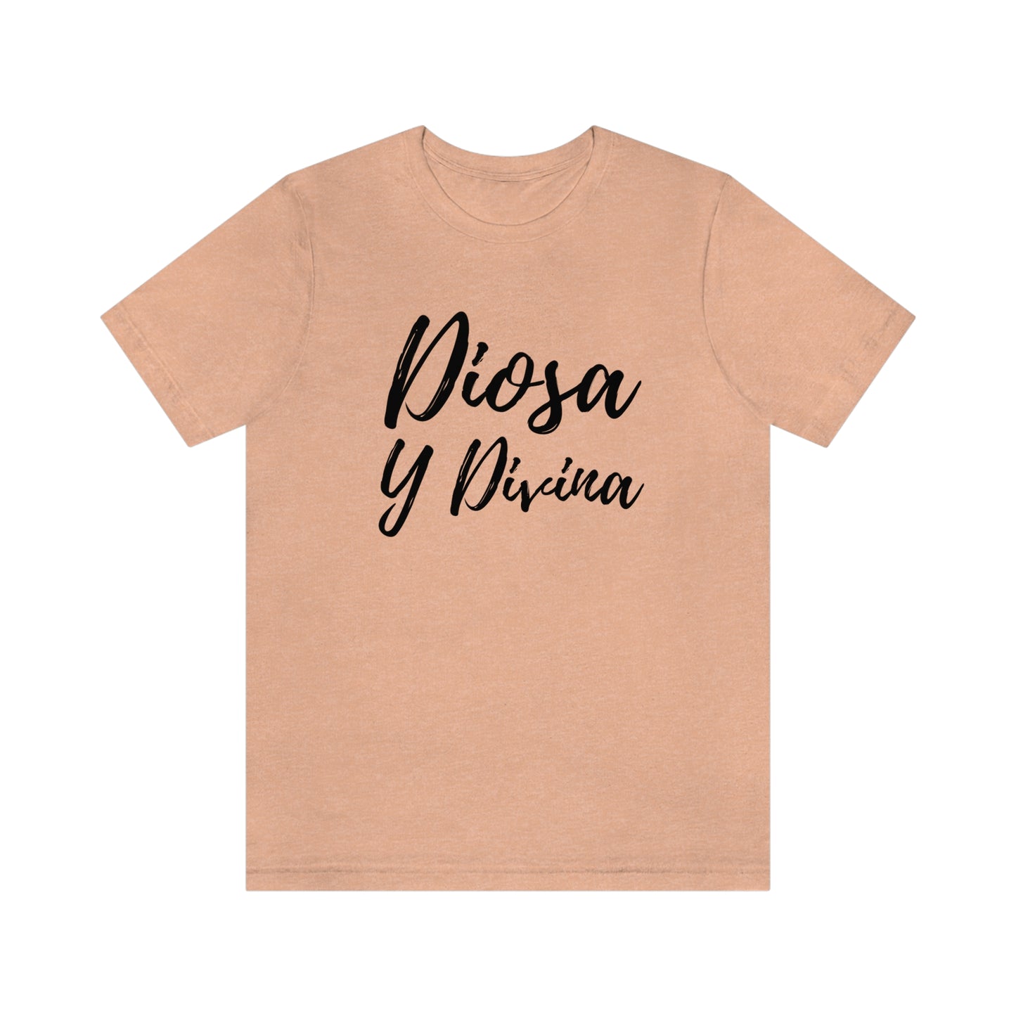 Diosa y Divina, Black print, Unisex Jersey Short Sleeve Tee