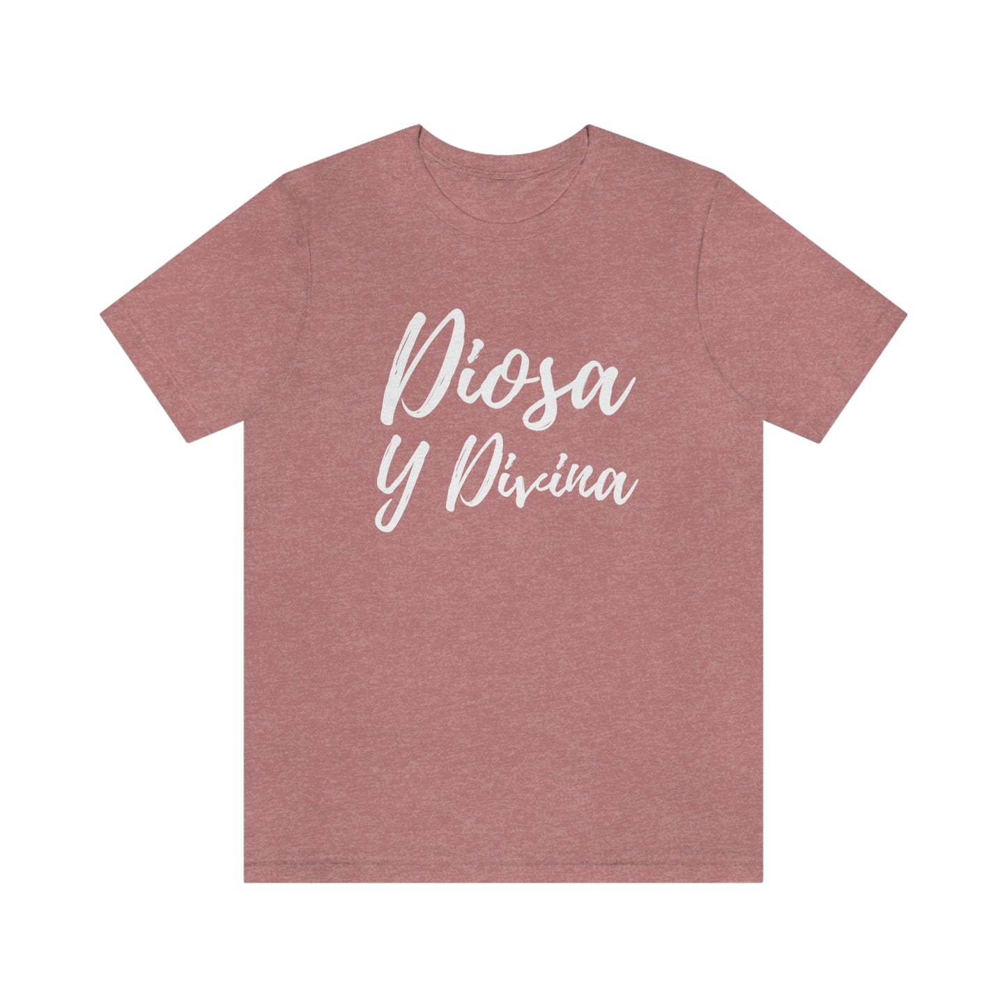 Diosa y Divina, white print, Unisex Jersey Short Sleeve Tee