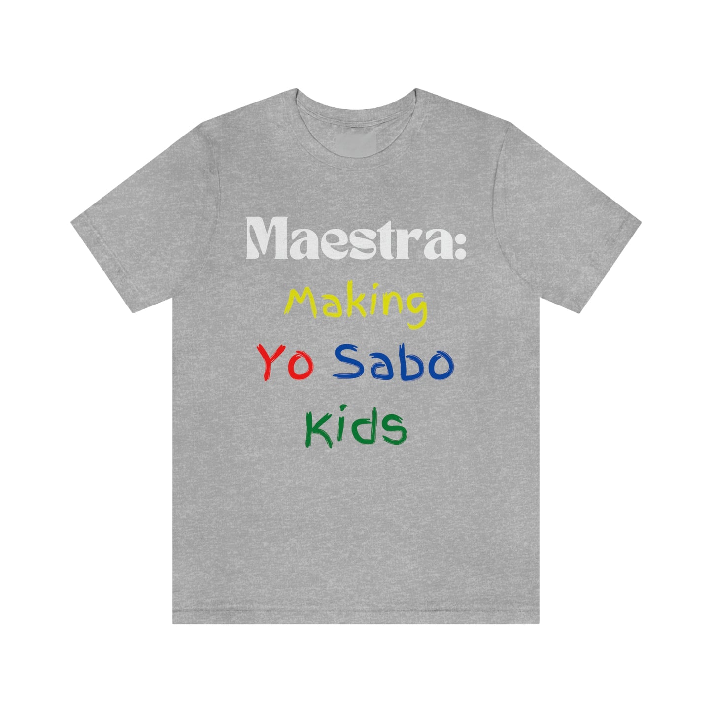 "Maestra: Making Yo Sabo" Kids Unisex Jersey Short Sleeve Tee