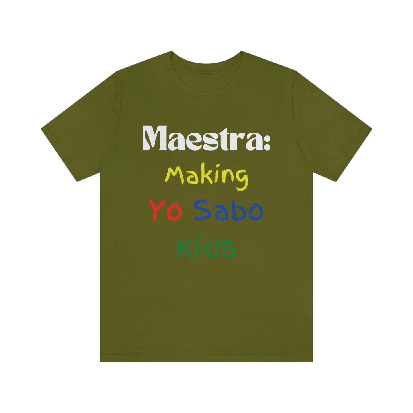 "Maestra: Making Yo Sabo" Kids Unisex Jersey Short Sleeve Tee