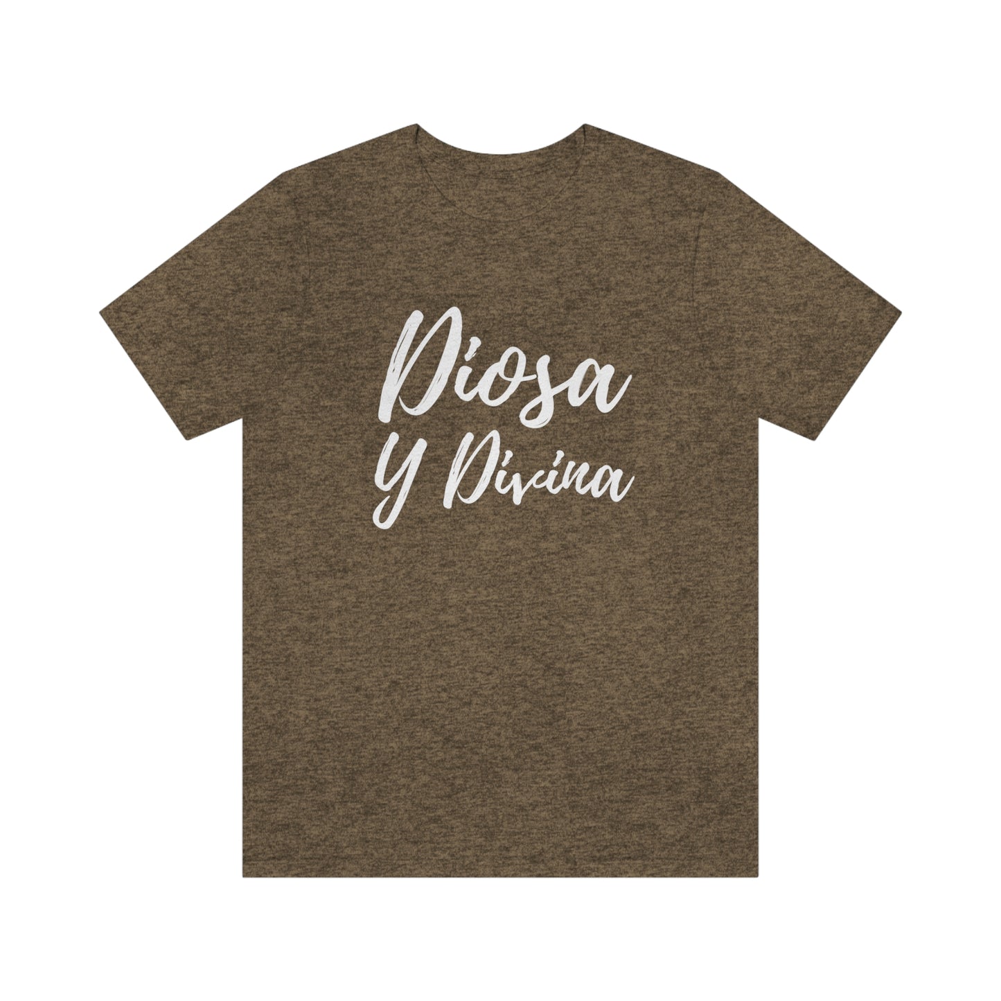 Diosa y Divina, white print, Unisex Jersey Short Sleeve Tee