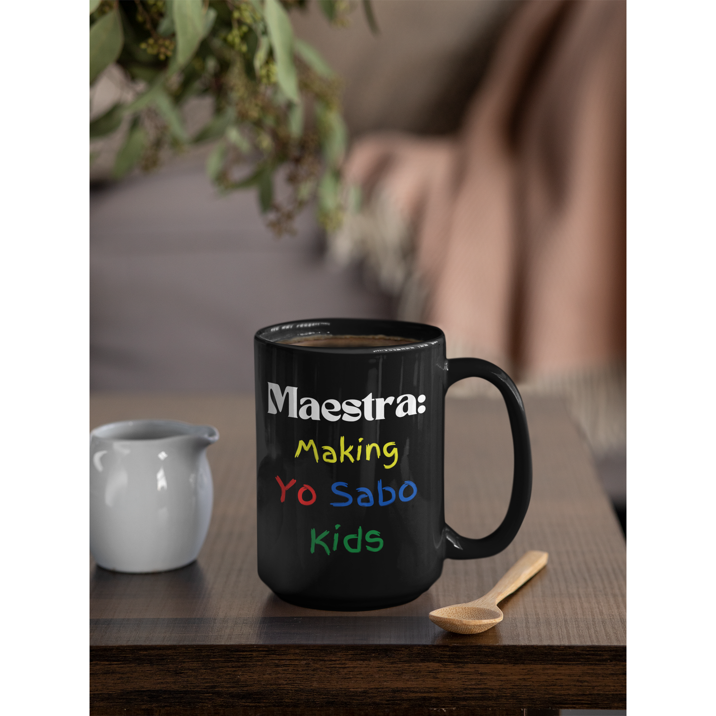 Maestra: Making Yo Sabo Kids- Black Glossy Mug