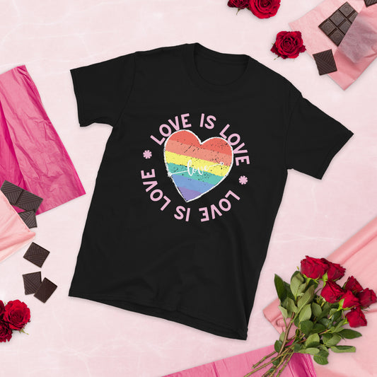 Love is Love "FRONT DESIGN" T-Shirt | Valentines day Shirt | Gift for her | Gift for Him | Pride | LGBTQ |