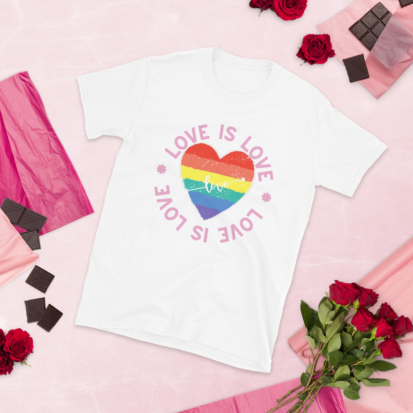 Love is Love "FRONT DESIGN" T-Shirt | Valentines day Shirt | Gift for her | Gift for Him | Pride | LGBTQ |