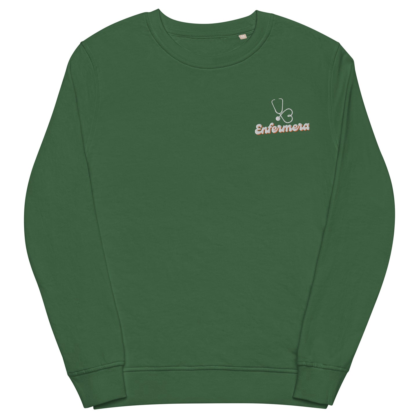 "Enfermera Lisandra" Stethescope Embroidered Unisex- "Light& Organic" sweatshirt