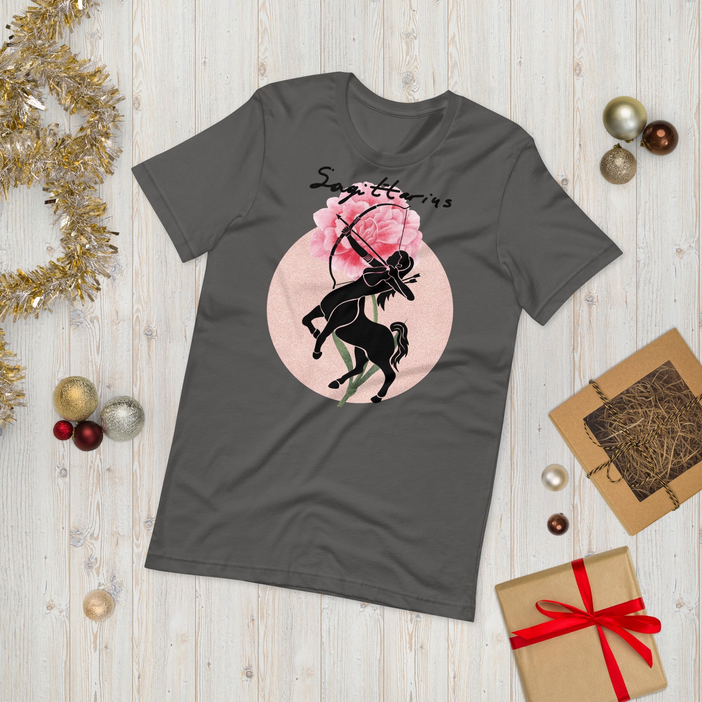 Sagittarius Season, Sagittarius female, pink carnation, archer, fire sign, the optimistic one, astrology, zodiac sign, Unisex t-shirt