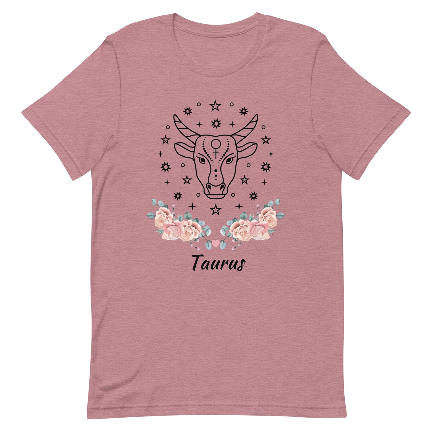 Taurus Rose Zodiac Sign Unisex t-shirt, beauty, Latina owned, Women owned