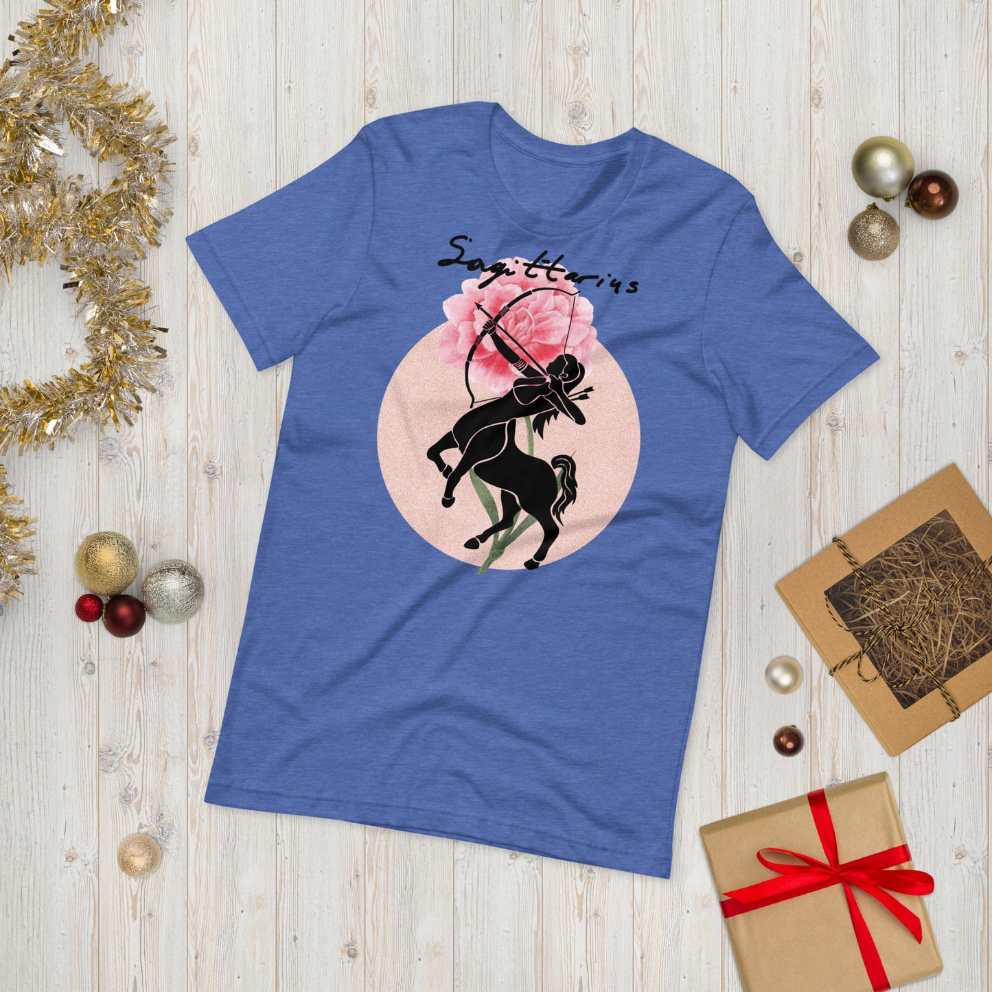 Sagittarius Season, Sagittarius female, pink carnation, archer, fire sign, the optimistic one, astrology, zodiac sign, Unisex t-shirt