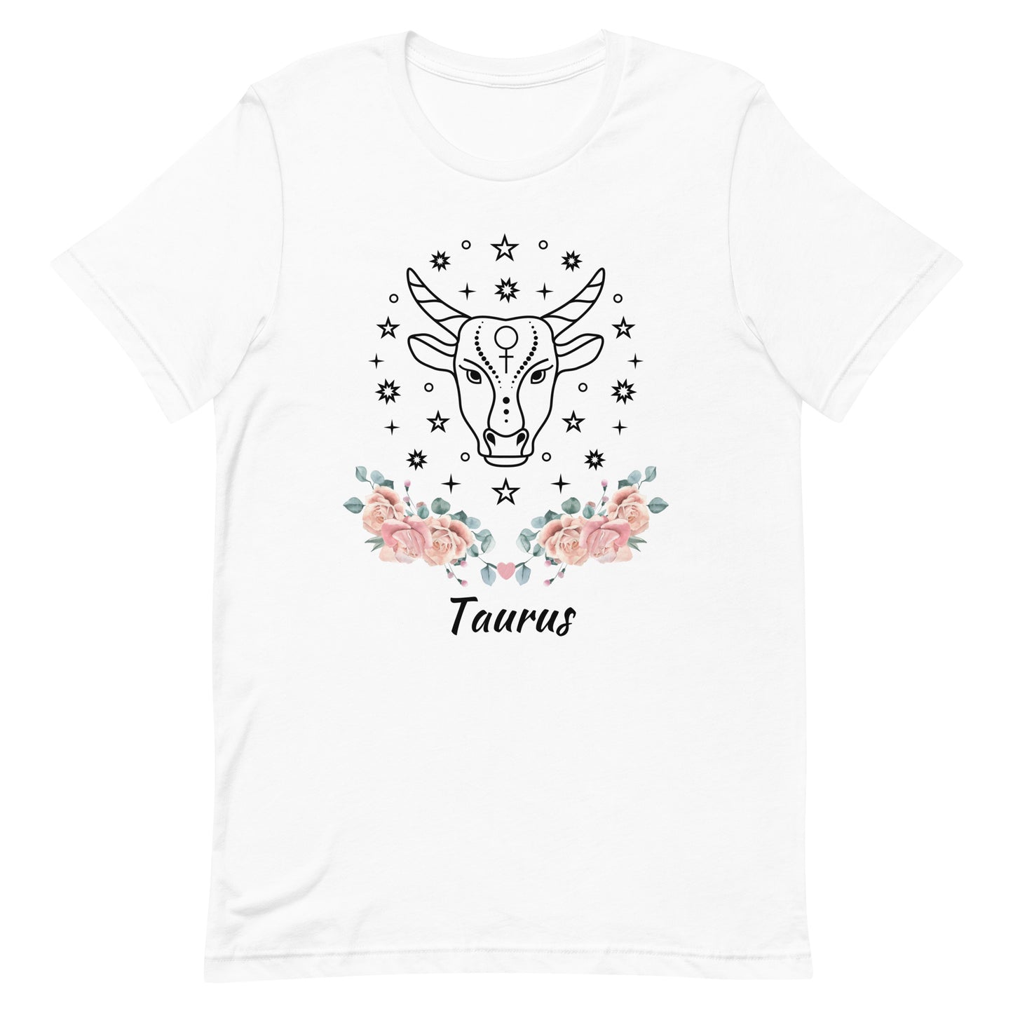 Taurus Rose Zodiac Sign Unisex t-shirt, beauty, Latina owned, Women owned